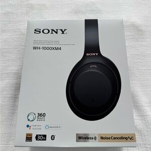 Sony WH-1000XM4 Black Noise-Canceling Headphones like new